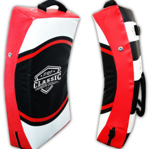 Training kick shields designed for martial arts and MMA workouts