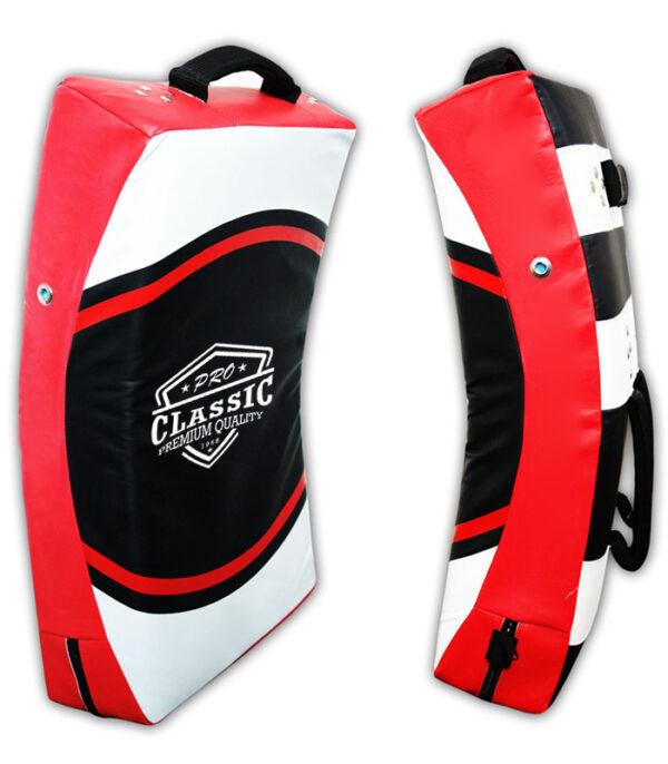 Training kick shields designed for martial arts and MMA workouts