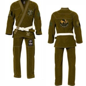 Custom BJJ Gi with pearl weave fabric and personalized embroidery