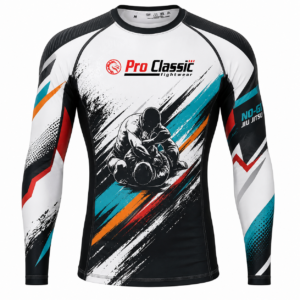 Custom BJJ Rash Guards for Gyms with academy branding