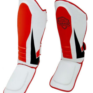 High-quality MMA shin guards with durable padding for combat sports protection