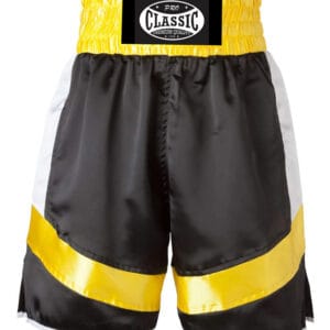 Boxing shorts manufactured for bulk orders and private labeling.