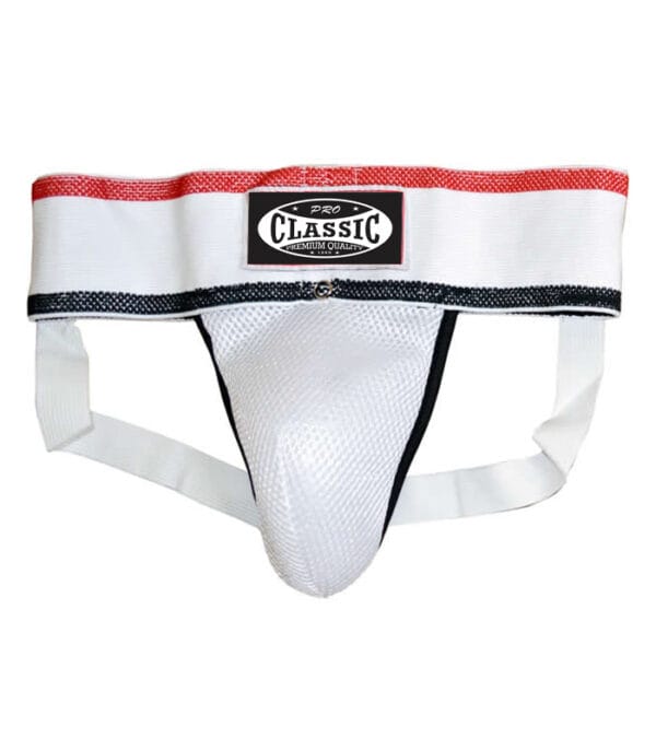 Athletic Supporter Groin Guard with Mesh Cup and Elastic Waistband