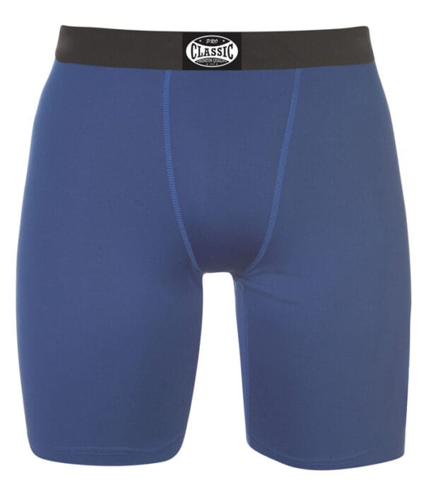 Model wearing men's compression shorts for gym and sports use – OEM manufacturing available