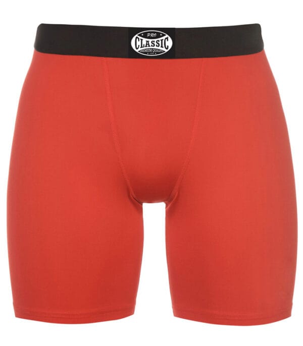 Model wearing men's compression shorts for gym and sports use – OEM manufacturing available