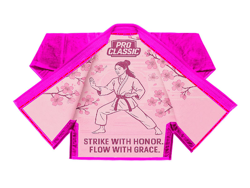 bjj kimono manufacturer inside sublimation printing view showing inner fabric design and logo detail