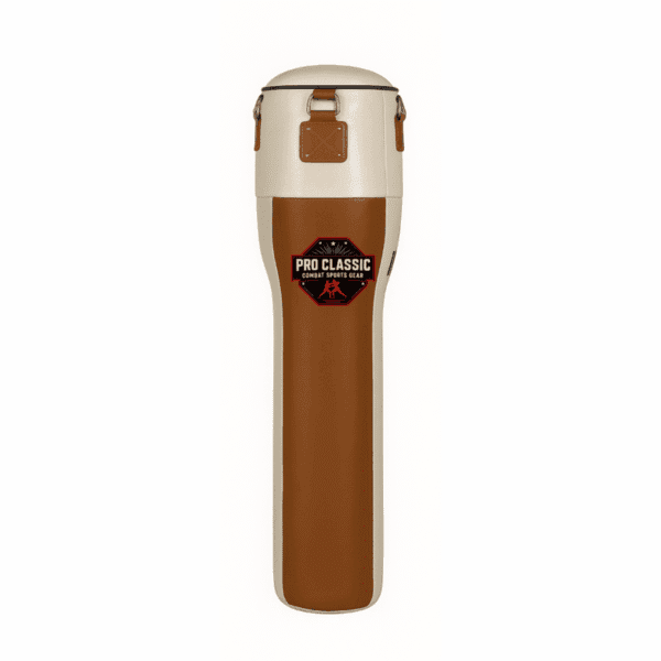 Brown and white body snatcher punching bag – boxing equipment manufacturer in Pakistan