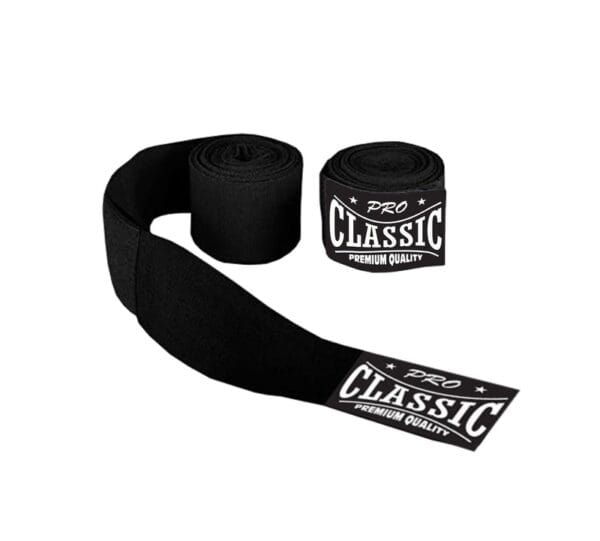 Front view of custom hand wraps made with semi-elastic Spandex and polyester for boxing and MMA use