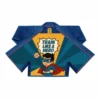 Inside view of superhero-themed kids BJJ Gi made by custom BJJ Gi manufacturer in Pakistan.