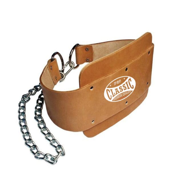 leather dip belt wholesale with logo branding and heavy-duty chain
