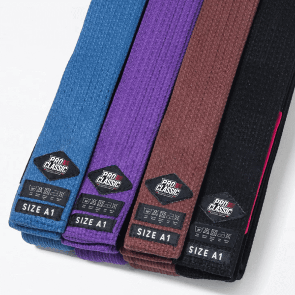 BJJ belt manufacturer supplying custom 280 GSM pearl weave belts for adults and kids, OEM wholesale