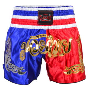 Custom kickboxing shorts manufacturer producing OEM and private label fight shorts with premium performance fabrics, custom branding, and reinforced stitching.