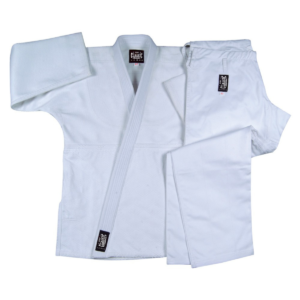 OEM judo uniform manufactured with premium cotton fabric, reinforced stitching, custom embroidery, woven labels, and private branding for martial arts brands.