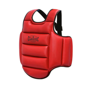 OEM karate chest protector manufactured with private label branding for martial arts brands