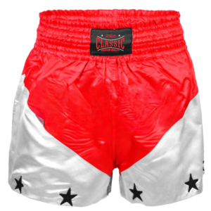 OEM kickboxing shorts manufactured with premium performance fabrics, custom sublimation printing, private label branding, and reinforced stitching.